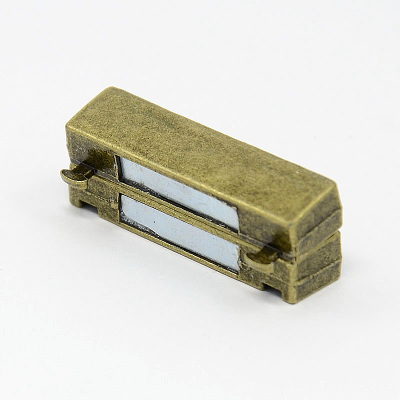 0160019 Magnetic Glue-in Clasp, Rectangle Antique Bronze -9146
