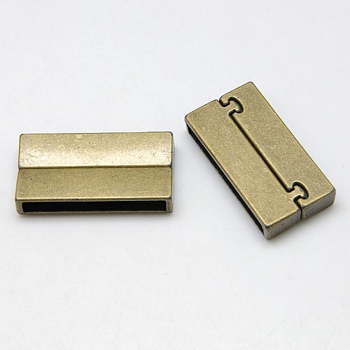 0160019 Magnetic Glue-in Clasp, Rectangle Antique Bronze -0