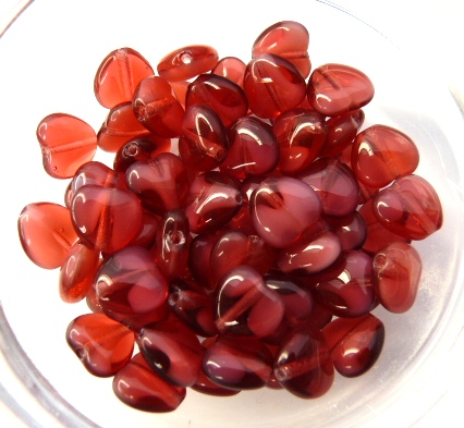 0070068 Fuchsia melée Heart 16 Pc.-0