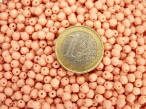 FP1-04-29563AL Saturated Peach Czech Glass Facet Firepolish 4mm