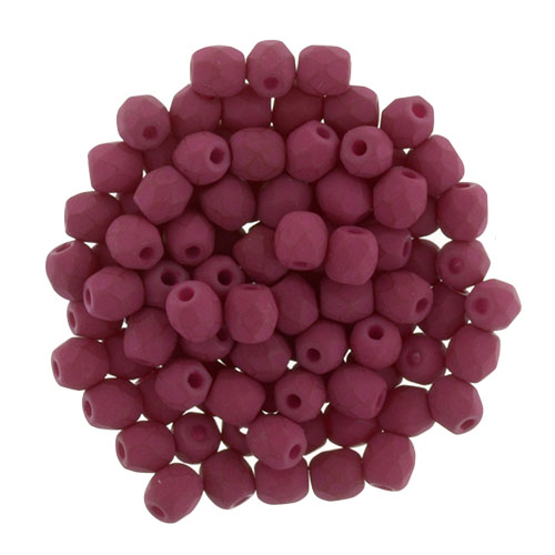 0070398 Saturated Fuchsia Facet 4 mm. 50 Pc.-5627