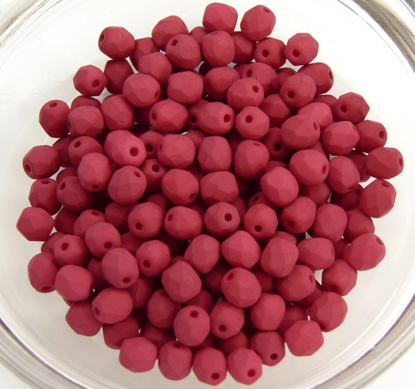 0070398 Saturated Fuchsia Facet 4 mm. 50 Pc.-0