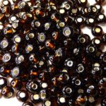 5-0-17140SL Silver Lined Dark Topaz 5/0 Preciosa Rocailles ± 50 gram.-0
