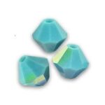 SW-03-TUAB 5328 Turquoise AB Swarovski Bicones 4 mm 40 Pc.-0