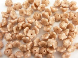 FLC-02010-15495 Flower Cup White Alabaster Terra Cotta Red 50 Pc.-5606