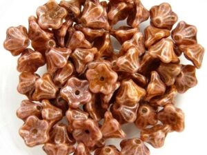 FLC-02010-65307 Flower Cup White Alabaster Red Brown Travertin 50 Pc.-0