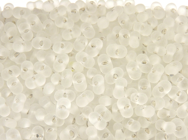 FG-38302M Farfalle White Lined and Matte Crystal ± 50 gram-5595