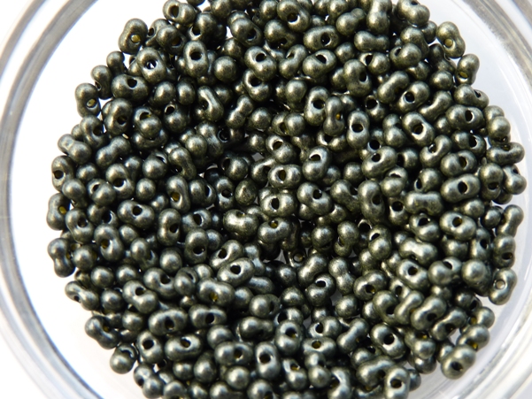 FK-23980-28949 Farfalle Preciosa Jet Terra Pearl Dark Green ± 50 gram.-0