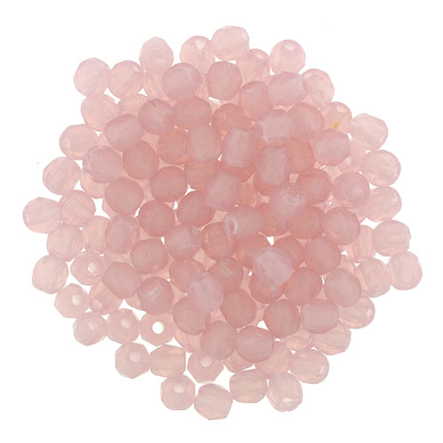 0070329 Matte Milky Pink Facet 2,5 mm. 60 Pc.-0 0070329 Matte Milky Pink Facet 2,5 mm. 60 Pc.-0