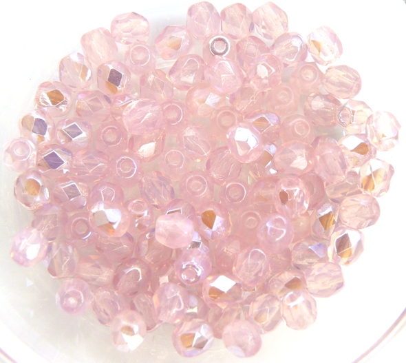 0070333 Pink Opal AB facet 40 Pc.-0 0070333 Pink Opal AB facet 40 Pc.-0