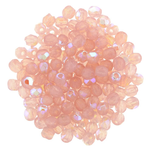 0070335 Milky Pink AB Facet 2,5 mm. 50 Pc.-0