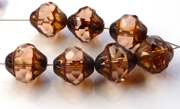 0070368 Rosaline Picasso Facet Turbine Beads 7 Pc.-5740