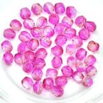 0070400 Crystal Hot Cranberry Coated Facet 4 mm. 50 Pc.-0