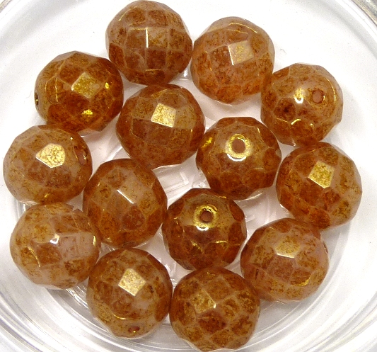 0070394 White Opal Red Luster facet 10 mm. 5 Pc.-0 0070394 White Opal Red Luster facet 10 mm. 5 Pc.-0