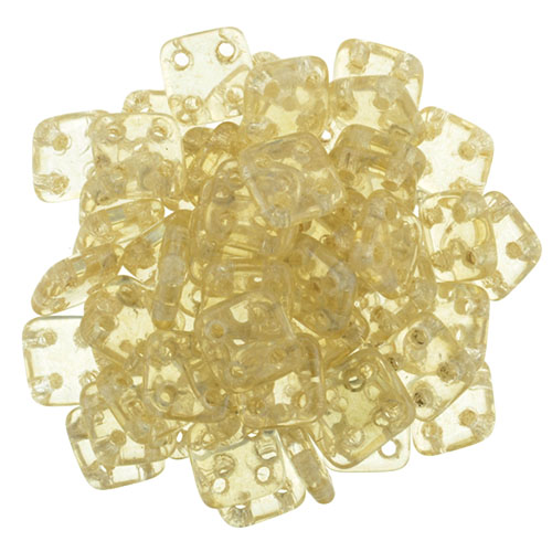 CMQT-00030-14413 CzechMates QuadraTile Transparent Champagne Luster-0 CMQT-00030-14413 CzechMates QuadraTile Transparent Champagne Luster-0