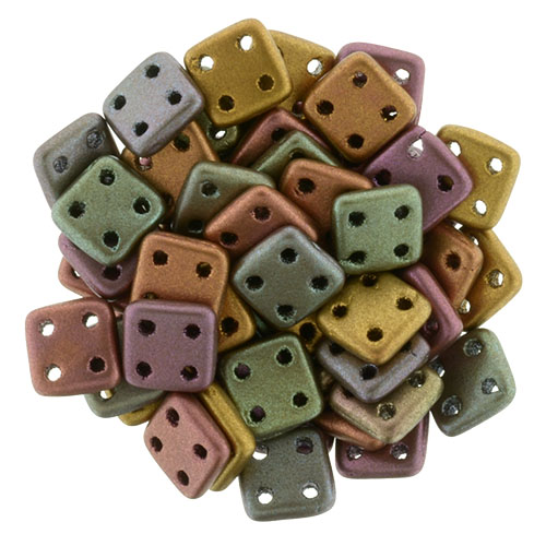 CMQT-00030-01640 CzechMates QuadraTile Matte Metallic Bronze Iris -0 CMQT-00030-01640 CzechMates QuadraTile Matte Metallic Bronze Iris -0