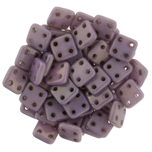 CMQT-02010-14415 CzechMates QuadraTile Opaque Lilac Luster-0 CMQT-02010-14415 CzechMates QuadraTile Opaque Lilac Luster-0