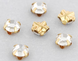 SS20-00030-Gold Extra Chaton Rose Montees Crystal Gold 15 Pc.-0