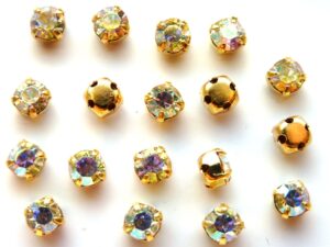 MCC-SS20-GLD-00030-28701 MC-Chatons Crystal AB in Gold Setting 10 Pc.-5799