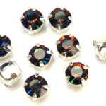 MCC-SS20-SLV-00030-26536 MC-Chatons Crystal Volcano in Silver Setting 10 Pc.-0
