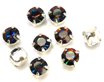 MCC-SS20-SLV-00030-26536 MC-Chatons Crystal Volcano in Silver Setting 10 Pc.-0 MCC-SS20-SLV-00030-26536 MC-Chatons Crystal Volcano in Silver Setting 10 Pc.-0
