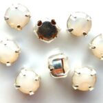 MCC-SS20-SLV-01000 MC-Chatons White Opal in Silver Setting 10 Pc.-0