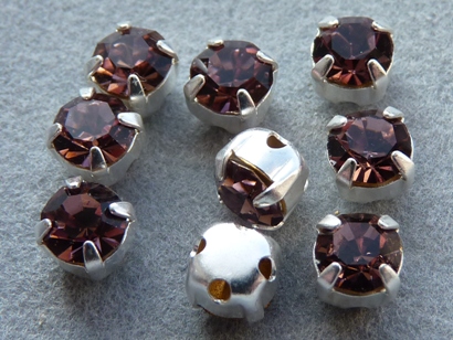 MCC-SS20-SLV-20020 MC-Chatons Light Amethyst in Silver Setting 10 Pc.-5809