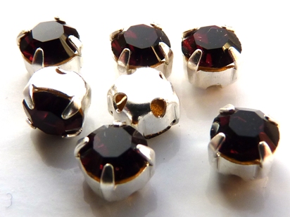 MCC-SS20-SLV-20050 MC-Chatons Amethyst in Silver Setting 10 Pc.-5810