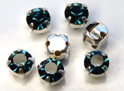 MCC-SS20-SLV-30340 MC-Chatons Montana Sapphire in Silver Setting 10 Pc.-0