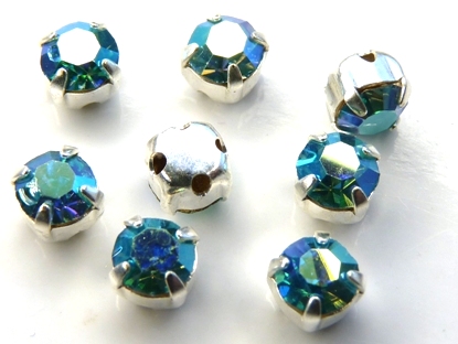 MCC-SS20-SLV-60010-28701 MC-Chatons Aquamarine-AB in Silver Setting 10 Pc.-0 MCC-SS20-SLV-60010-28701 MC-Chatons Aquamarine-AB in Silver Setting 10 Pc.-0