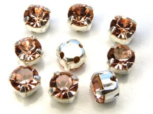 MCC-SS20-SLV-70110 MC-Chatons Rosaline in Silver Setting 10 Pc.-5830