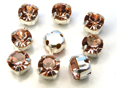 MCC-SS20-SLV-70110 MC-Chatons Rosaline in Silver Setting 10 Pc.-5830