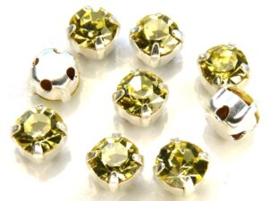 MCC-SS20-SLV-80100 MC-Chatons Jonquil in Silver Setting 10 Pc.-0