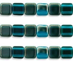 CMT-60150W CzechMates Tile Bead Twilight-Capri Blue 20 Pc.-0