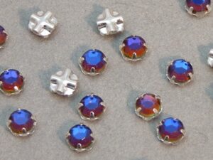 SS20-00030-29936-Silver Extra Chaton Rose Montees Crystal Volcano Silver 15 Pc.-5772