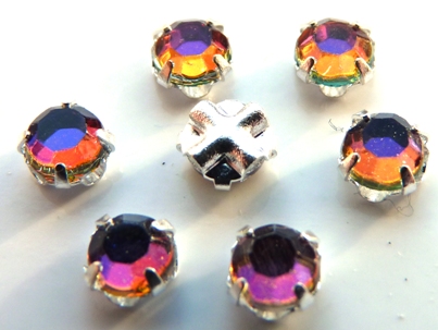 SS20-00030-29936-Silver Extra Chaton Rose Montees Crystal Volcano Silver 15 Pc.-0
