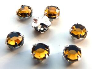 SS20-10220-Silver Extra Chaton Rose Montees Smoke Topaz Silver 15 Pc.-5791