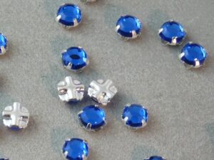 SS20-30050-Silver Extra Chaton Rose Montees Sapphire Silver 15 Pc.-5776