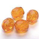 0060108 Light Orange Facet 6 mm. 25 Pc.-0