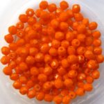 0060109 Opaque Orange Facet 3 mm. 75 Pc.-0