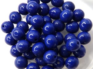 0090022 Opaque Navy Blue Round 6 mm. 40 Pc.-0