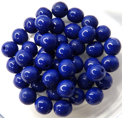 0090022 Opaque Navy Blue Round 6 mm. 40 Pc.-0