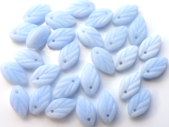 0090063 Opaque Light Blue Blaadje. 35 Pc.-0 0090063 Opaque Light Blue Blaadje. 35 Pc.-0