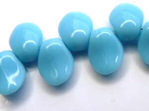 0090236 Blue Turquoise Tulip Petal ( Short Daggerbead) 30 Pc.-0