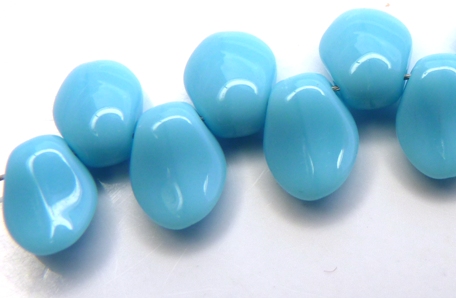 0090236 Blue Turquoise Tulip Petal ( Short Daggerbead) 30 Pc.-0 0090236 Blue Turquoise Tulip Petal ( Short Daggerbead) 30 Pc.-0