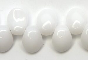 0140021 White Alebaster Tulip Petal ( Short Daggerbead) 35 Pc.-0