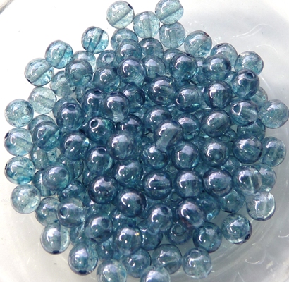 04-R-00030-15464 Crystal Blue Luster Round 4 mm. 100 Pc.-0