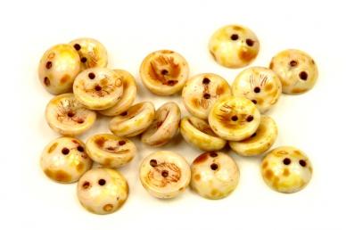 PGY-03000-86800 Chalk White Travertin Piggy Bead 50 Pc.-0 PGY-03000-86800 Chalk White Travertin Piggy Bead 50 Pc.-0