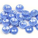 PGY-33100-14400 Lustered Opaque Blue Piggy Bead 50 Pc.-0