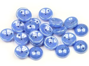 PGY-33100-14400 Lustered Opaque Blue Piggy Bead 50 Pc.-0